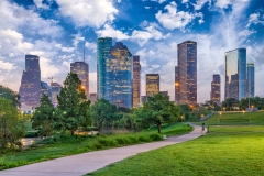 Houston, Texas, USA downtown city skyline.